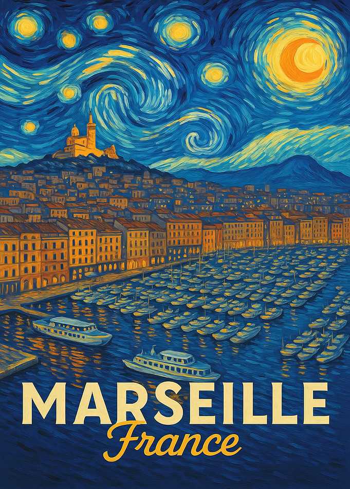Marseille France Impressionist Cityscape