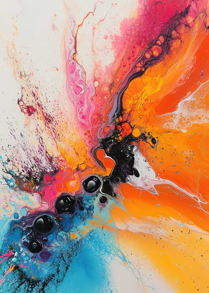 Colorful Abstract Fluid Art Painting