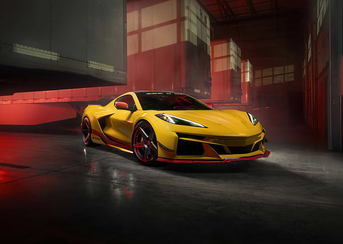 yellow chevrolet corvette Z06