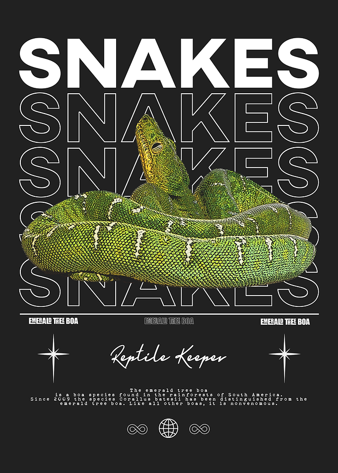 Emerald Tree Boa Reptile Keeper Poster