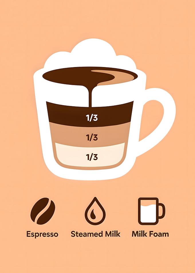 Coffee layers infographic