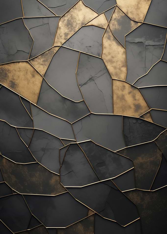 Gray and Gold Geometric Pattern