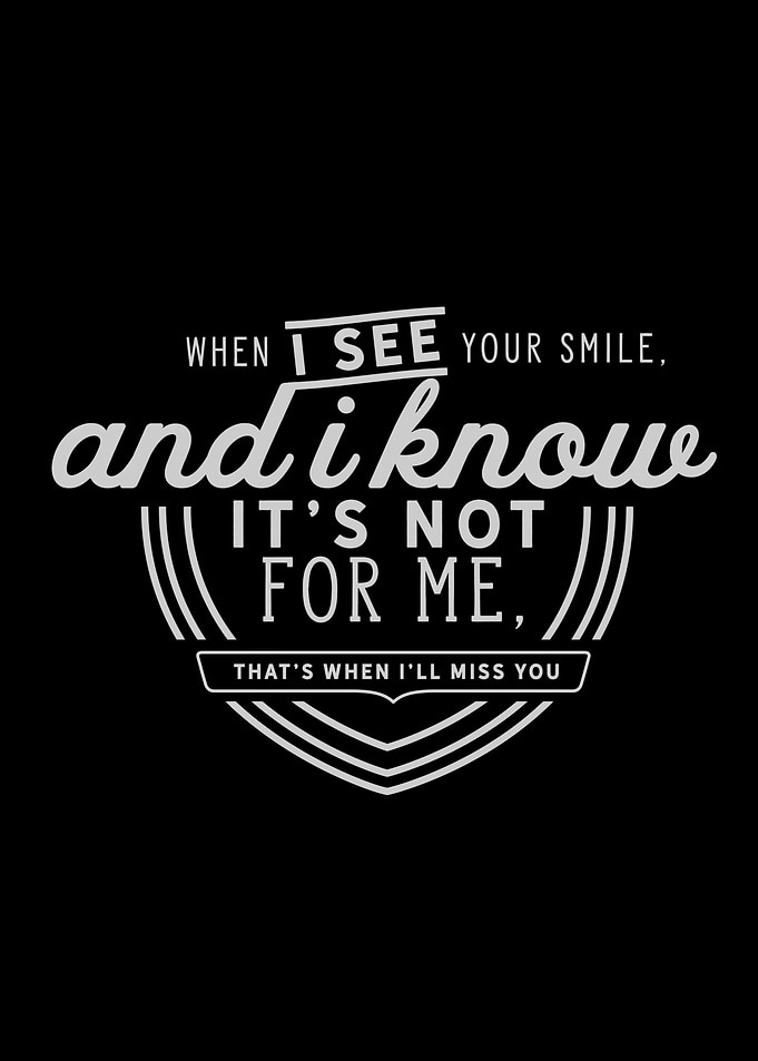 Sad Quote on Black Background