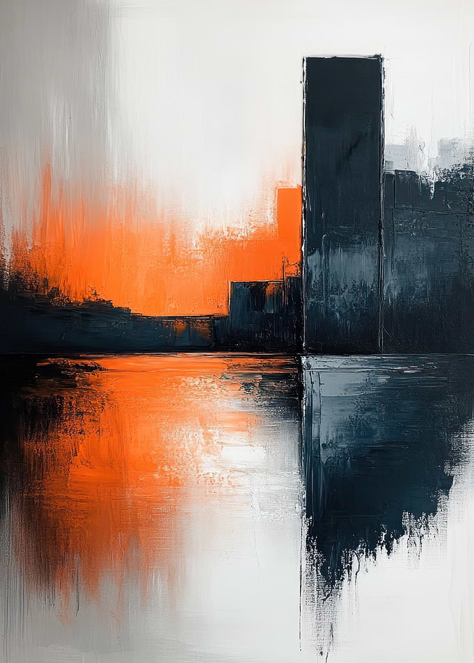 Abstract Cityscape Painting