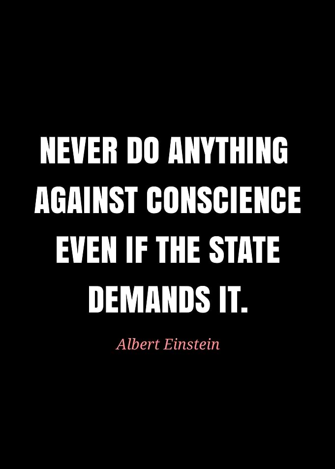 Albert Einstein quote on conscience