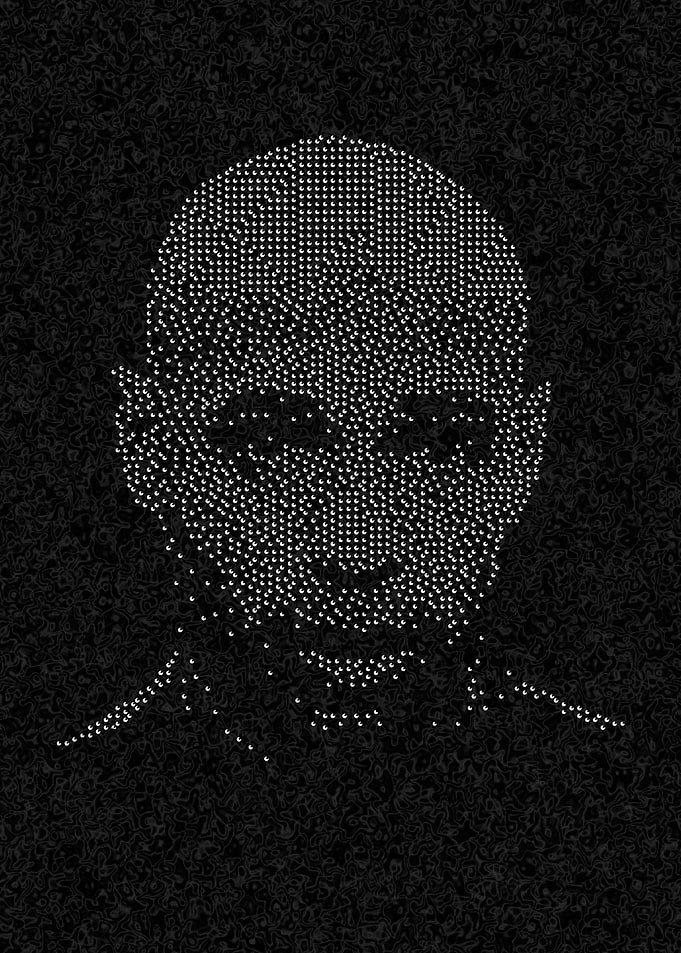 Abstract Portrait in Black and White