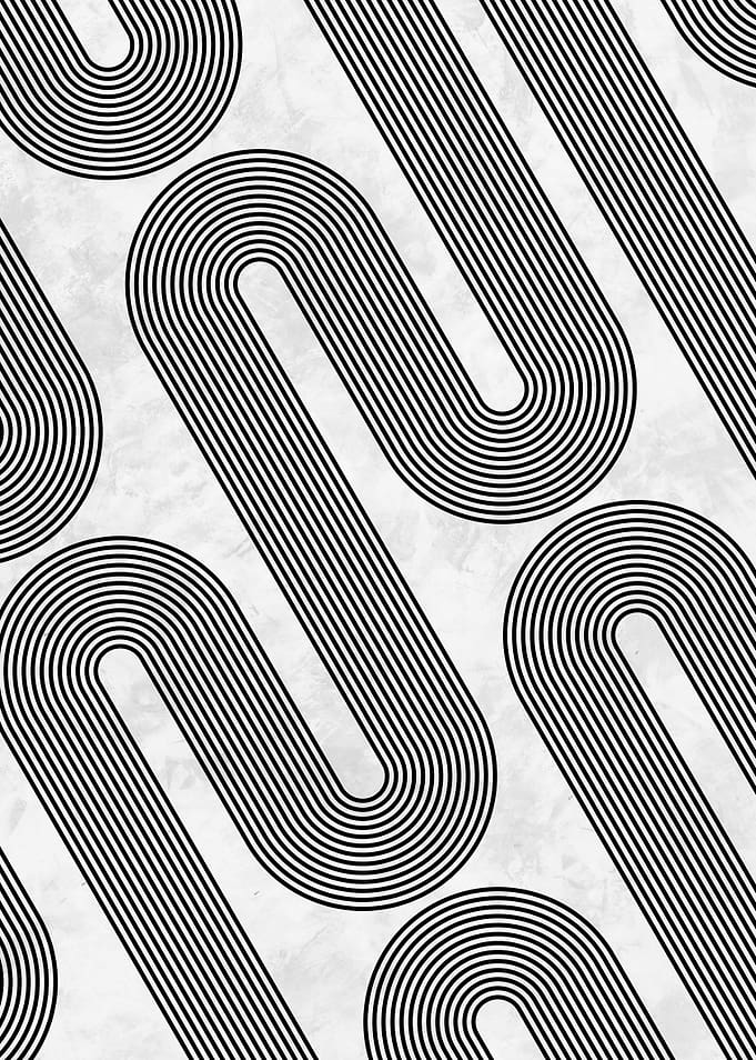 Abstract Black and White Line Pattern