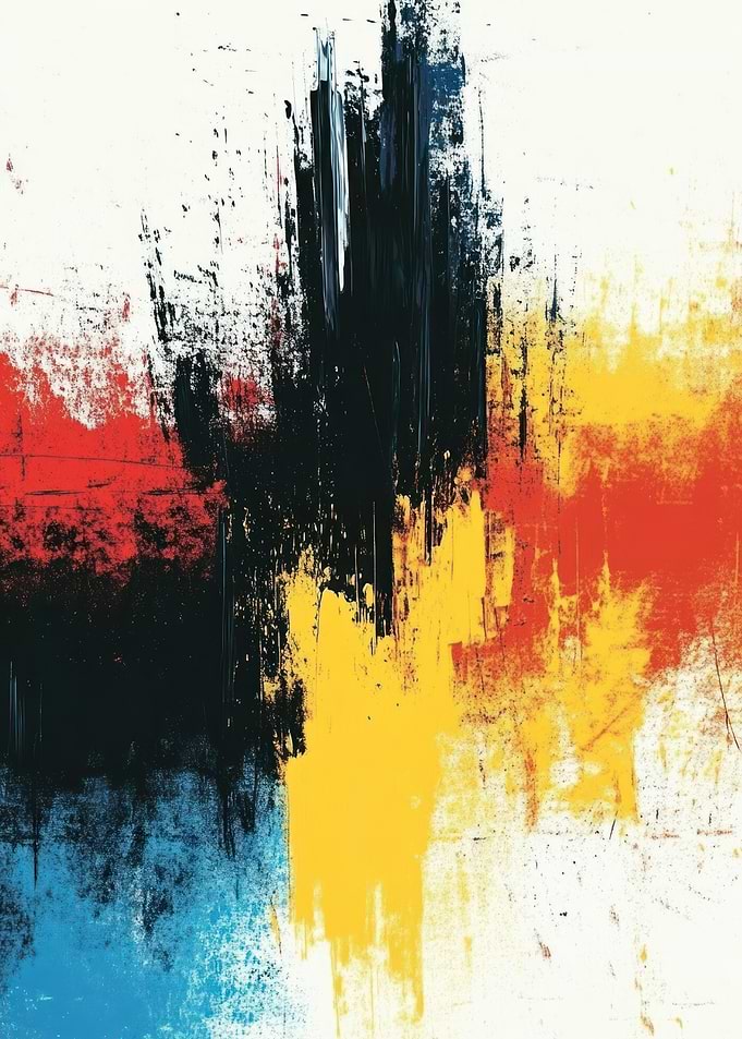 Abstract Color Block Painting