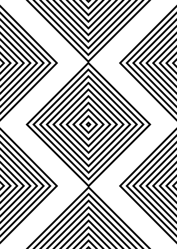 Abstract Black and White Geometric Pattern