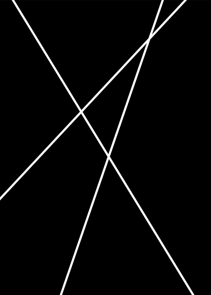 Abstract White Lines on Black Background