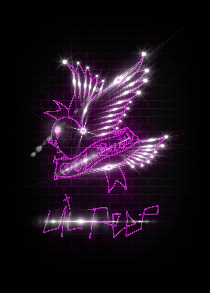 Lil Peep Neon Art