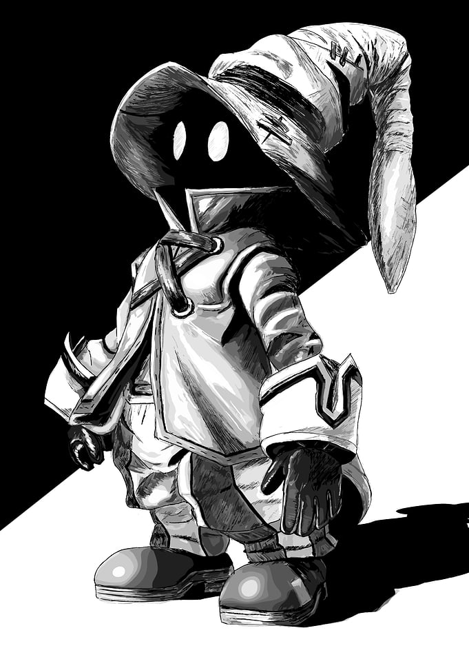 Vivi Ornitier Black Mage Illustration