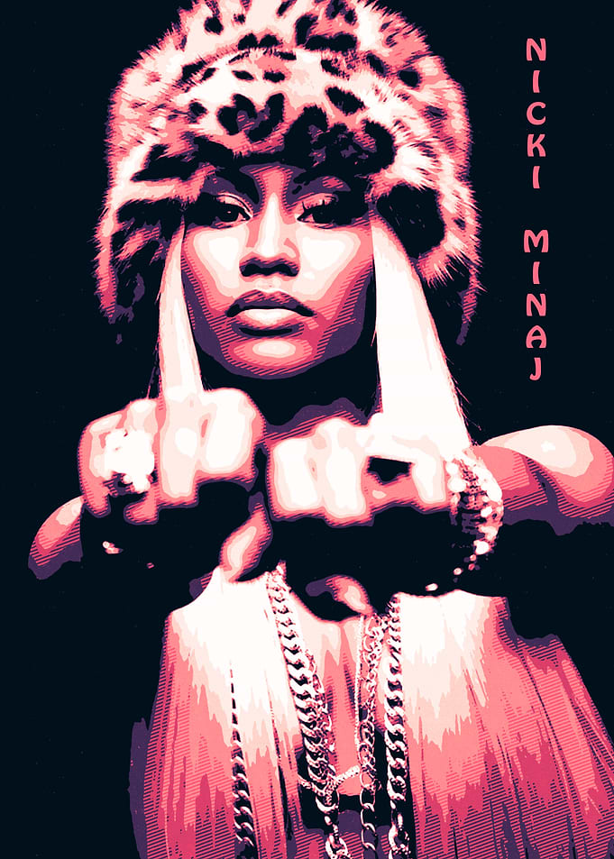 Nicki Minaj Portrait Pop Art