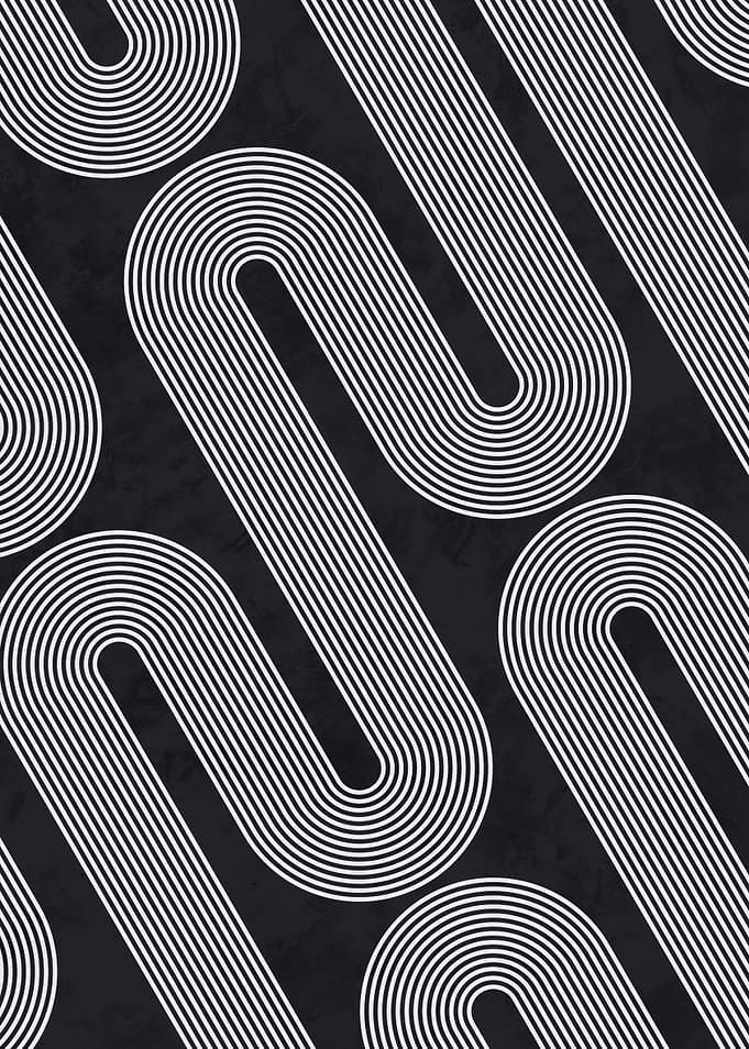 Abstract Black and White Line Pattern