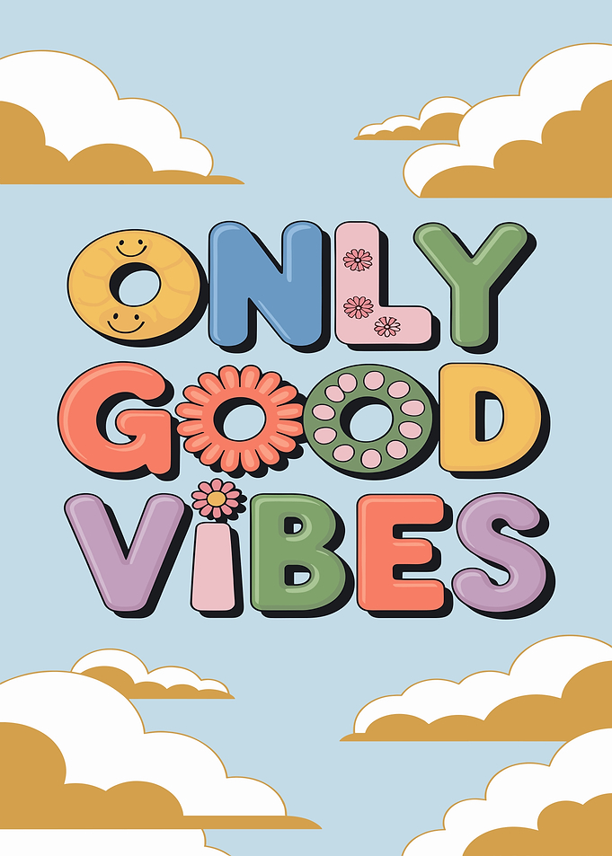 Only Good Vibes Retro Art