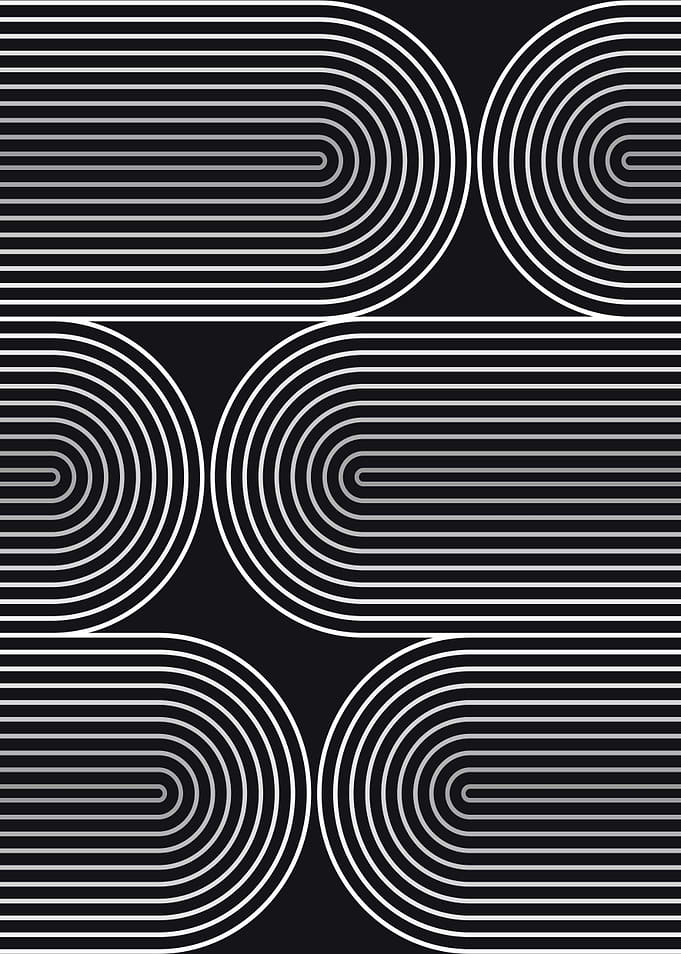 Abstract Black and White Line Pattern