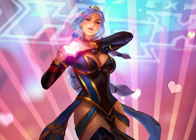 Fantasy Woman with Heart Light