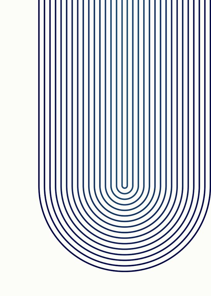 Abstract Blue Gradient Arch Lines
