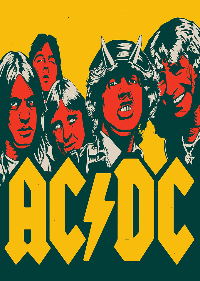 AC/DC Band Illustration