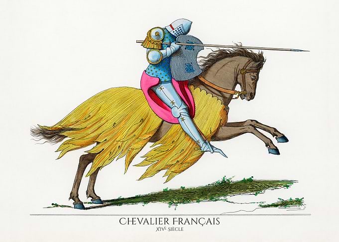French Knight Charging Forward