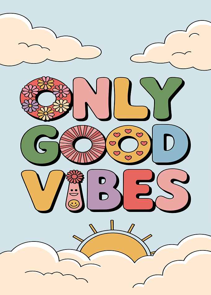 Only Good Vibes Retro Art