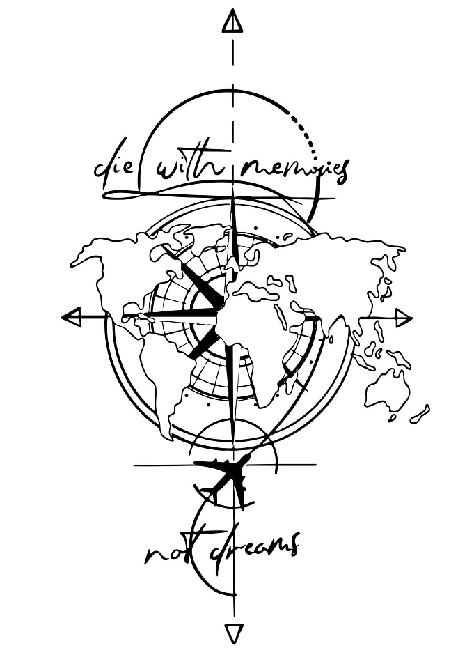 Die with Memories Travel Art