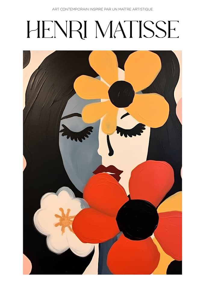 Henri Matisse Inspired Floral Portrait