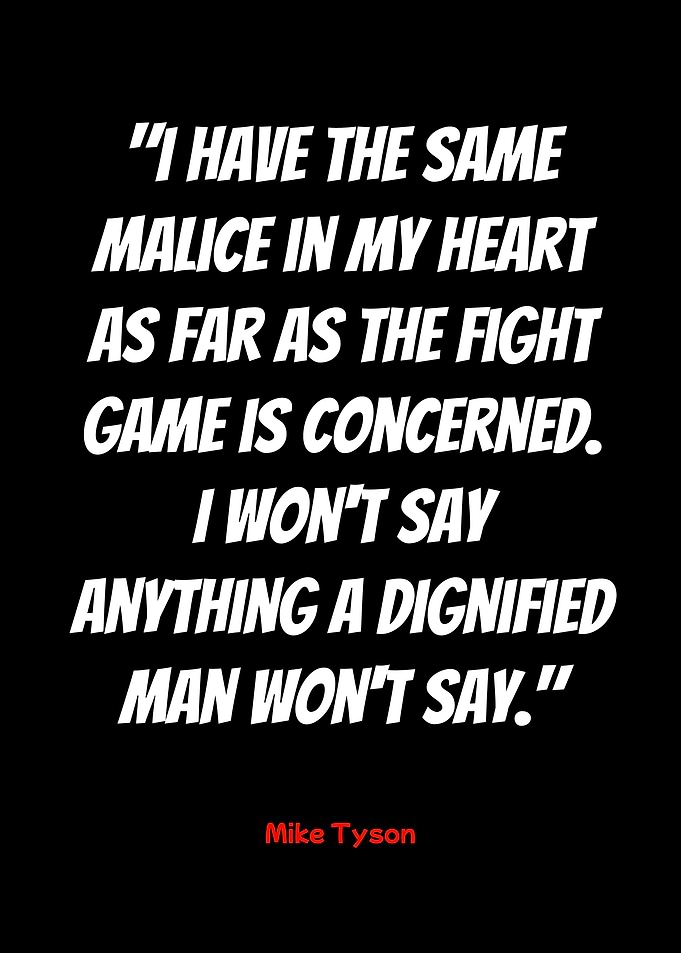 mike tyson quote on black background