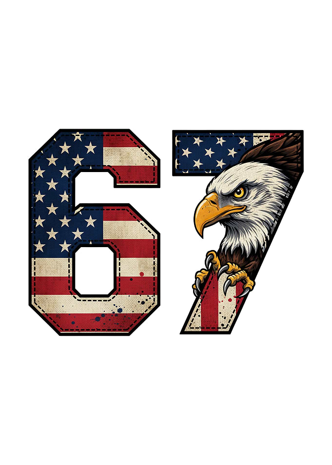 American Eagle Number 67 Six Seven Meme