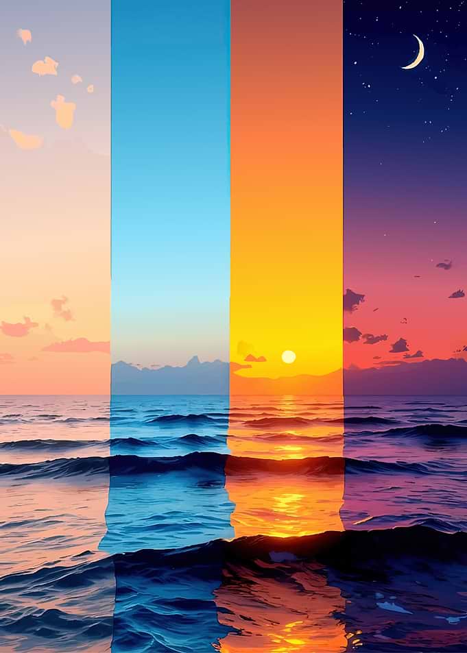 Four Times of Day at Sea