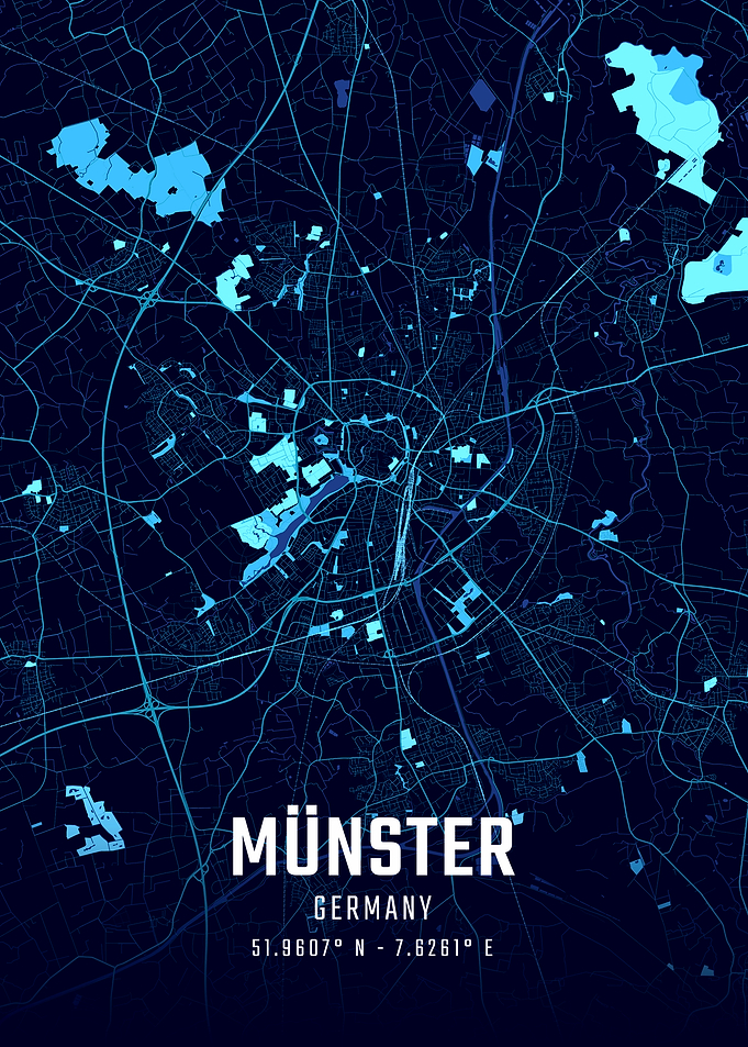 Münster Midnight City Map