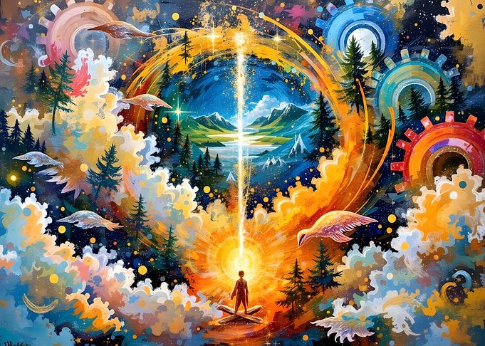 Spiritual Journey Through Nature and Cosmos