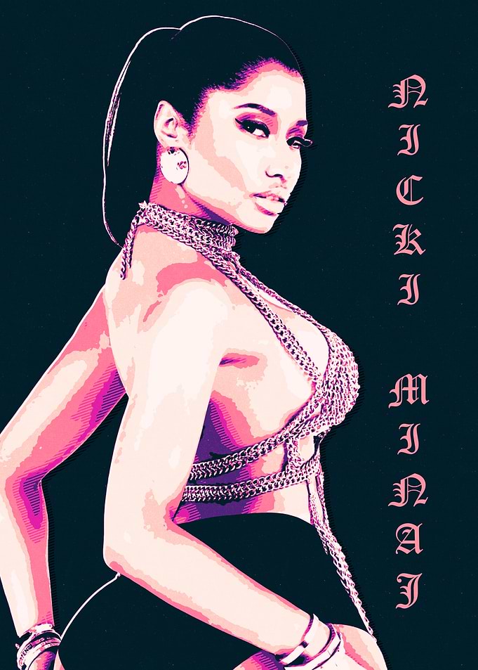 Nicki Minaj Pop Art Portrait