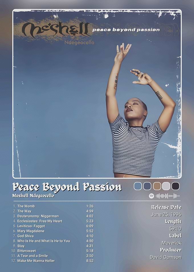 Album Cover Meshell Ndegeocello - Peace Beyond Passion