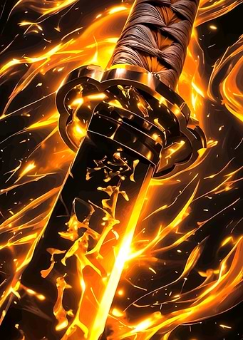 Katana with Fiery Energy