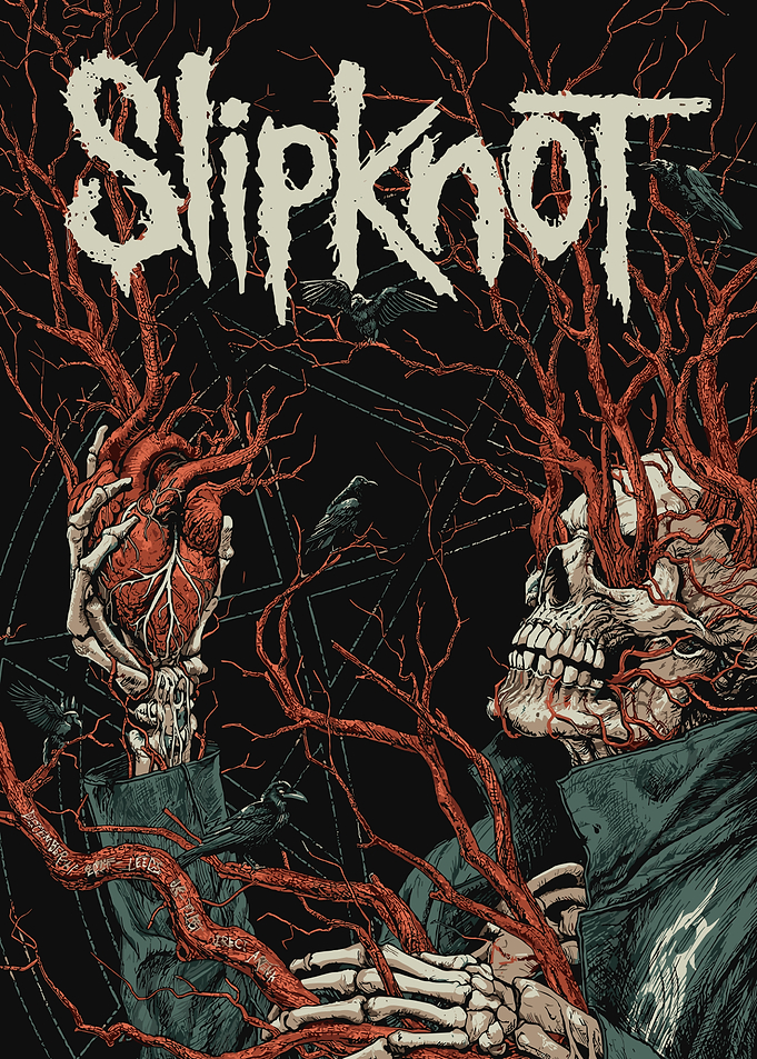 Slipknot Album Art with Skulls