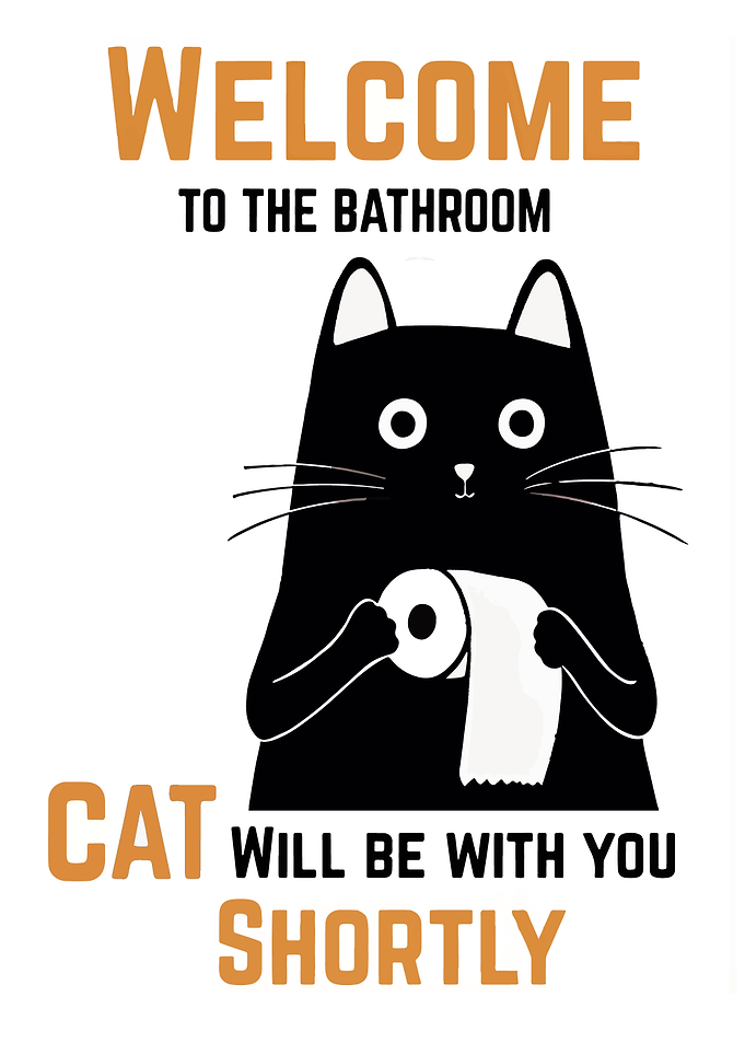 Welcome to the Bathroom Cat