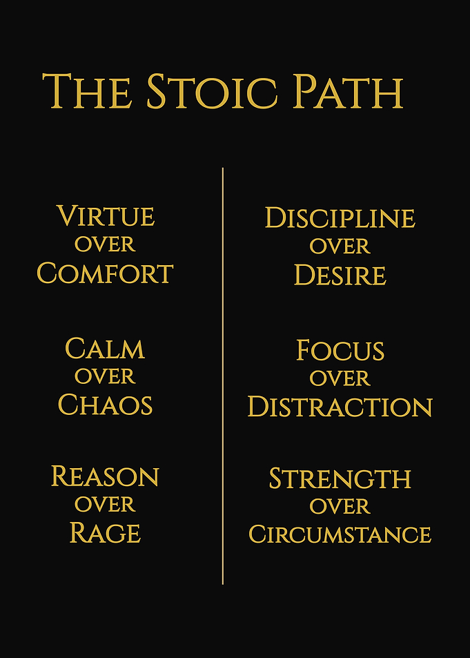 The Stoic Path - Motivational Poster