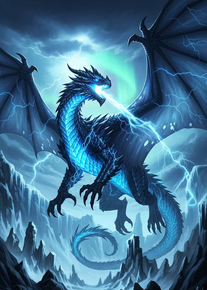 Blue Lightning Dragon