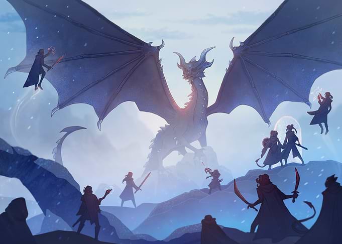 Roll for White Dragon | Snowy Mountains Fight