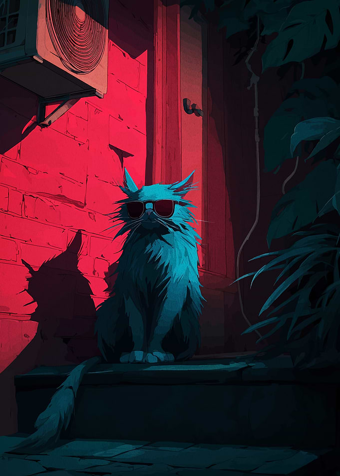 Cool Cat with Sunglasses