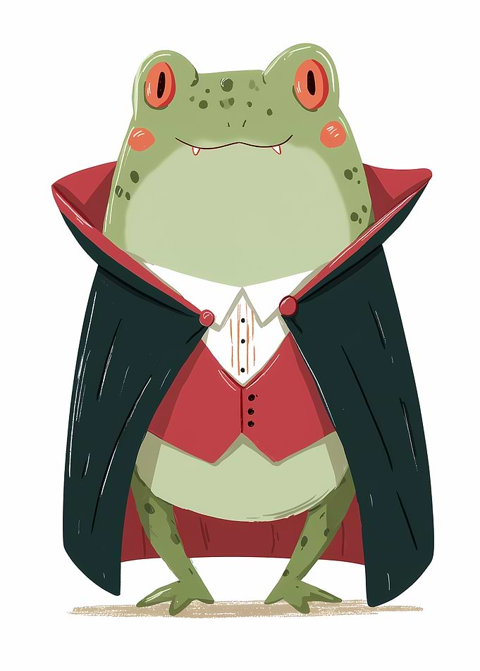 Cartoon Frog Vampire