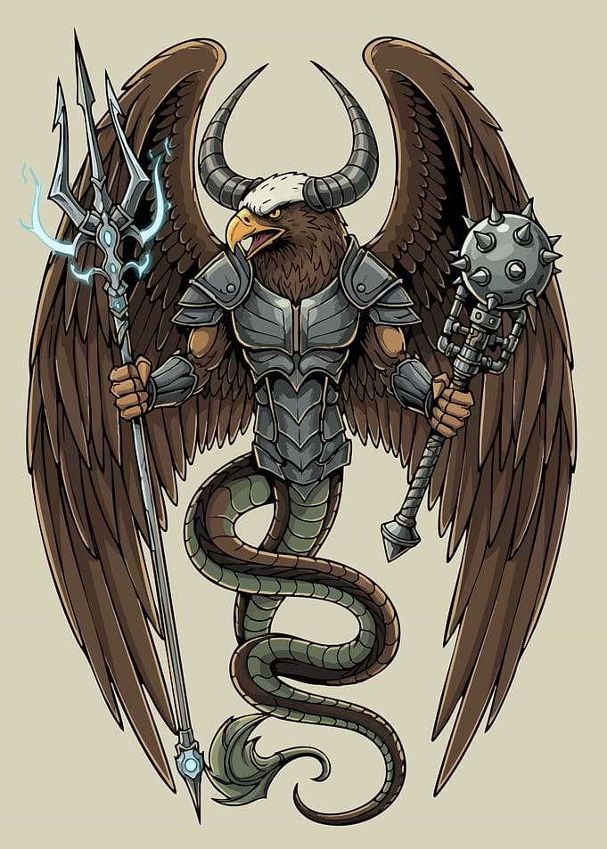 Eagle-headed Snake Warrior Weapons