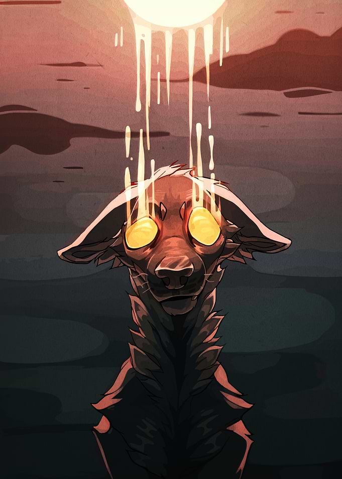 Glowing Animal Under Light