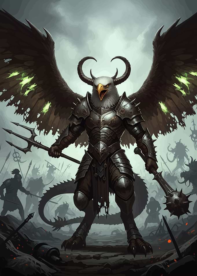 Armored Eagle Warrior Horns