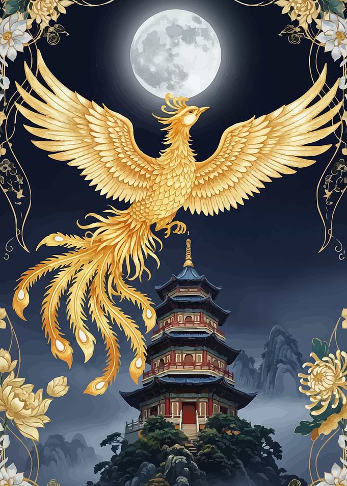 Golden Phoenix Pagoda Night