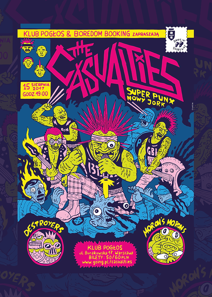 The Casualties – Super Punx Nowy Jork Concert Poster