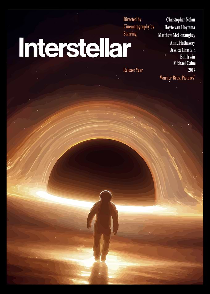 Interstellar movie poster, black hole