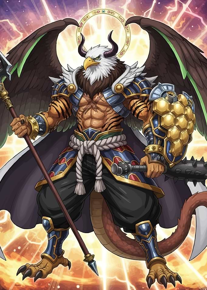 Eagle-headed Warrior Dragon Tail