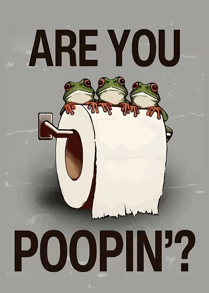 Are You Poopin'? Frog Toilet Humor
